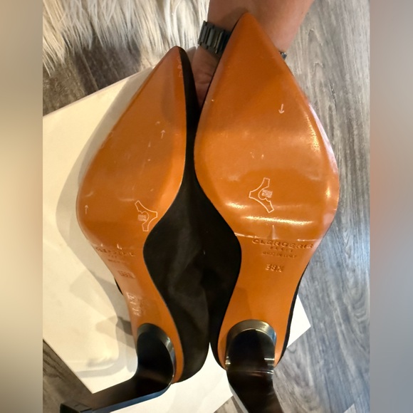 NIB Robert Clergerie Paris Black Suede Heels 8/38 - Picture 7 of 8